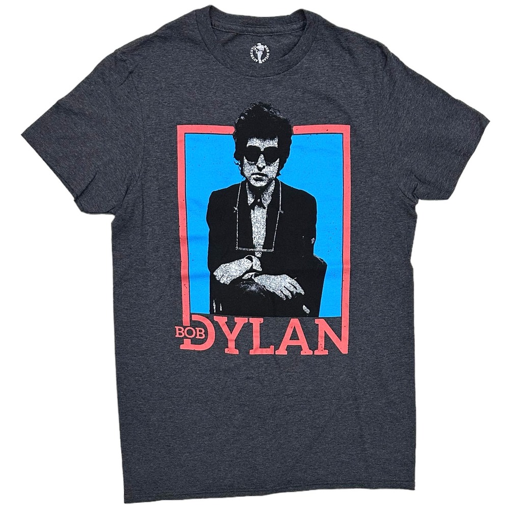 Bob Dylan Men's Official Merchandise Distressed Print Vintage Retro Tee T-Shirt